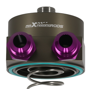 Aluminum Oil Cooler Sandwich Adapter compatible for VW Audi Skoda MK5 MK6 1.4T 1.6L AN10