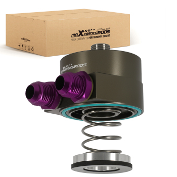 Aluminum Oil Cooler Sandwich Adapter compatible for VW Audi Skoda MK5 MK6 1.4T 1.6L AN10