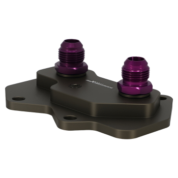 Aluminum AN10 Oil Cooler Sandwich Adapter compatible for VW Audi EA113 Purple Engine