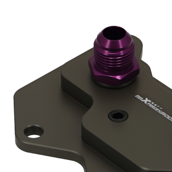 Aluminum AN10 Oil Cooler Sandwich Adapter compatible for VW Audi EA113 Purple Engine