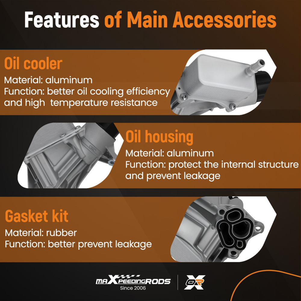 1x New Oil Cooler Filter Housing Assembly compatible for Ram 1500 3.0L 2014-2019 68229403AA