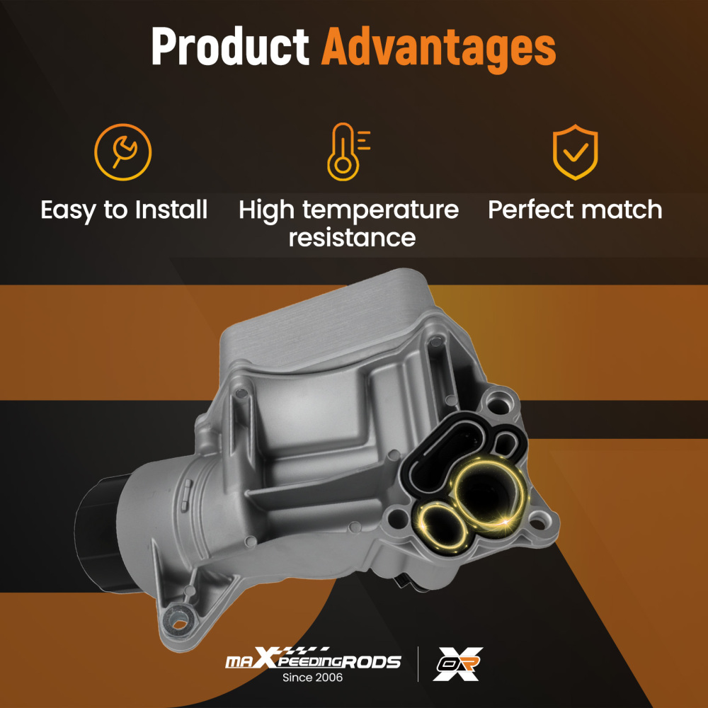 1x New Oil Cooler Filter Housing Assembly compatible for Ram 1500 3.0L 2014-2019 68229403AA