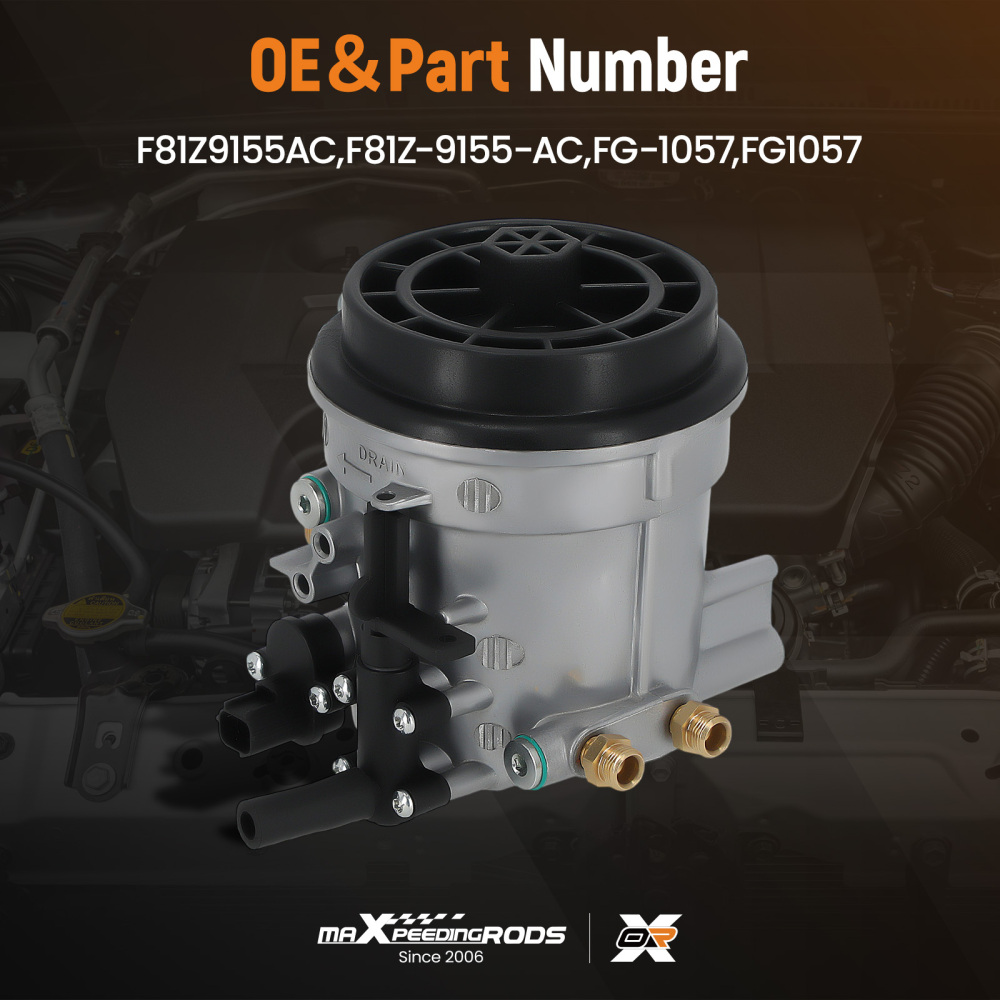 Diesel fuel filter housing compatible for Ford E-350 Super Duty 99-03 7.3L F81Z-9155-Compatible for AC