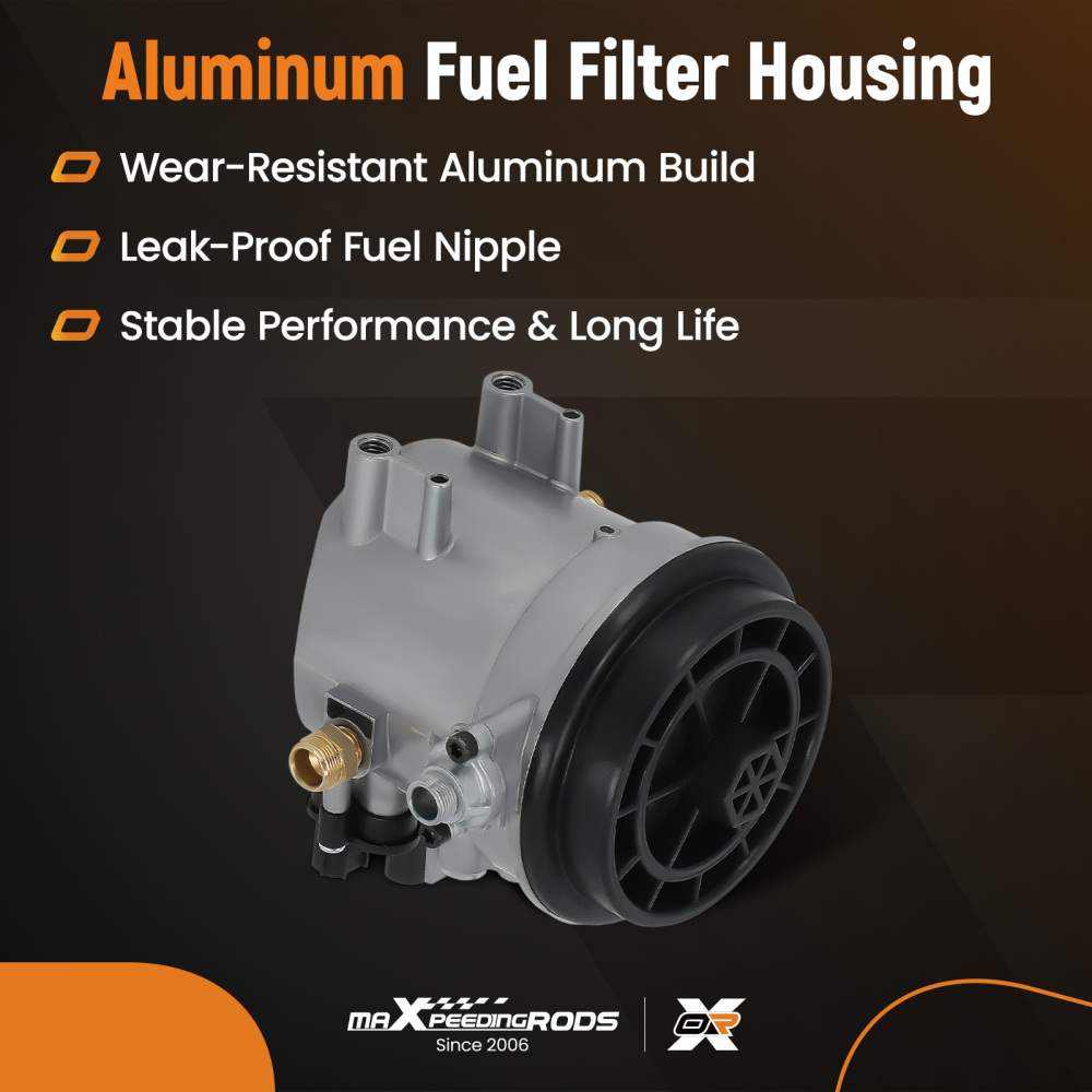 Diesel fuel filter housing compatible for Ford E-350 Super Duty 99-03 7.3L F81Z-9155-Compatible for AC