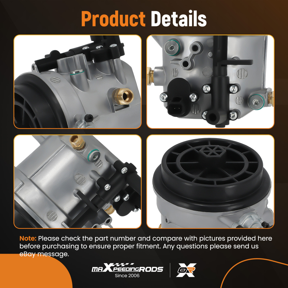 Diesel fuel filter housing compatible for Ford E-350 Super Duty 99-03 7.3L F81Z-9155-Compatible for AC