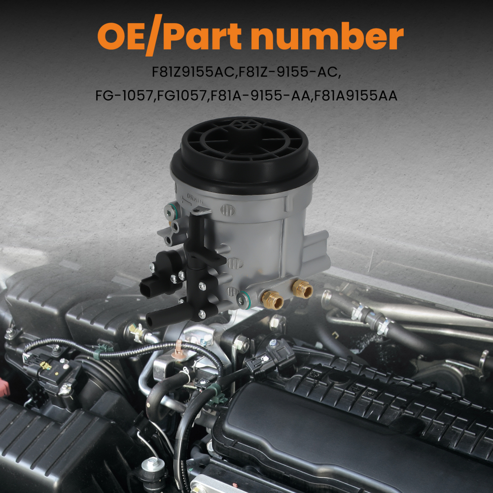 Diesel fuel filter housing compatible for Ford E-350 Super Duty 99-03 7.3L F81Z-9155-Compatible for AC