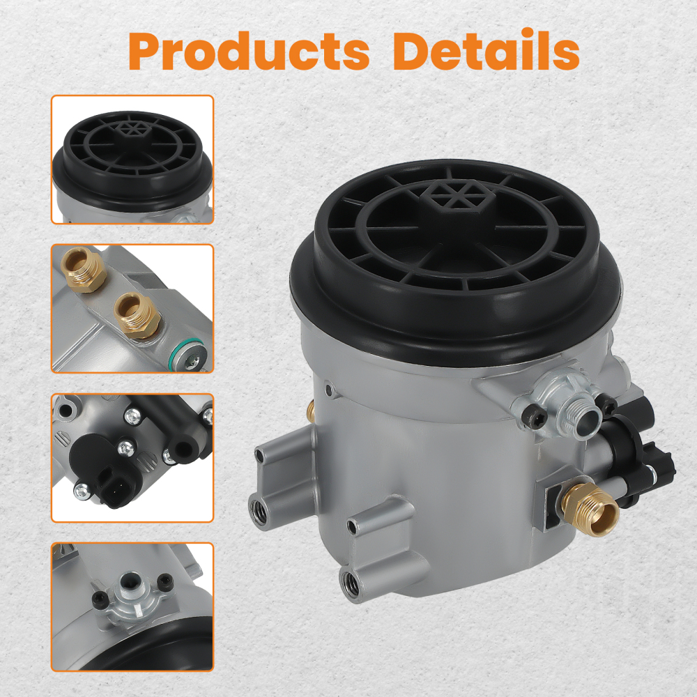 Diesel fuel filter housing compatible for Ford E-350 Super Duty 99-03 7.3L F81Z-9155-Compatible for AC