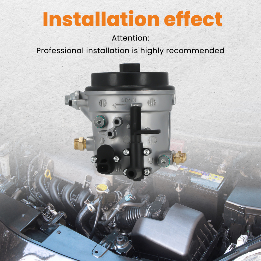 Diesel fuel filter housing compatible for Ford E-350 Super Duty 99-03 7.3L F81Z-9155-Compatible for AC