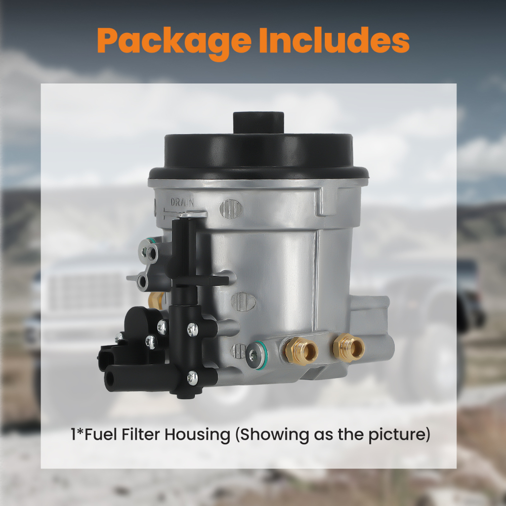 Diesel fuel filter housing compatible for Ford E-350 Super Duty 99-03 7.3L F81Z-9155-Compatible for AC