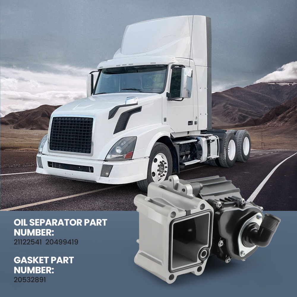 Oil Separator + Gasket compatible for Volvo Mack D13 2008-2014 21122541 20499419 20532891