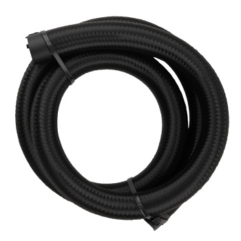 Black Power Steering Oil Line Kit -6AN -10AN Remote Reservoir Universal 3FT Set