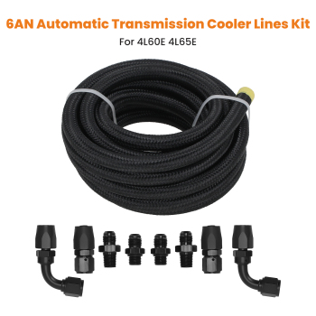 Transmission Cooler Hose Line 6AN Hose Line Kit compatible for GM 4L60E 4L65E