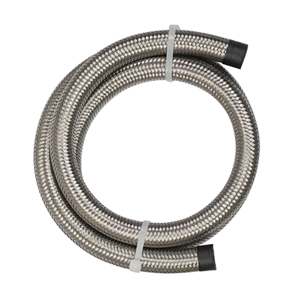 Power Steering 3FT Line Kit Stainless Steel High Pressure PTFE Silver Universal