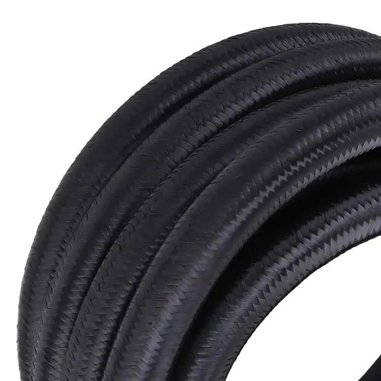 BLACKHORSE-RACING Tubo Carburante AN10 In Nylon E Acciaio Intrecciato 3,4 M + Kit Raccordi (Dritti, 45°, 90°)