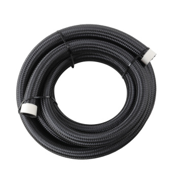 12AN Fuel line Hose Braided Stainless Steel 10FT Oil Gas CPE BlackSafe