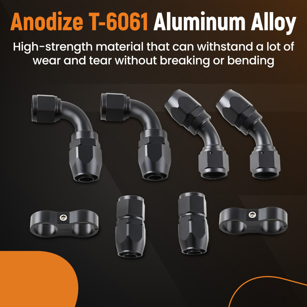 12AN Fuel line Hose Braided Stainless Steel 10FT Oil Gas CPE BlackSafe