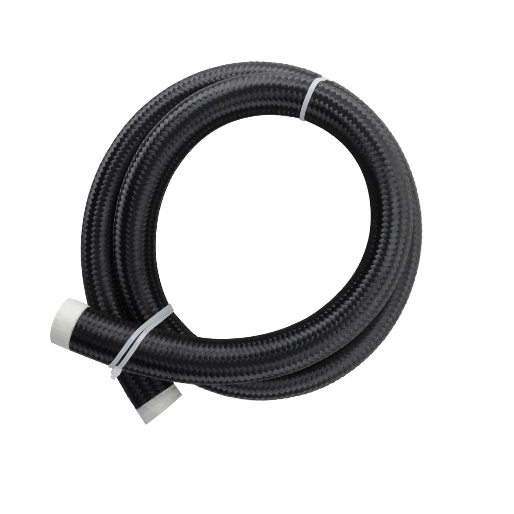 Black AN20 20-AN 20 Stainless Steel Nylon Braided Fuel Line Oil Hose 5 feet