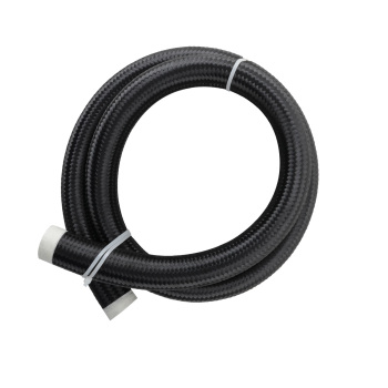 Black AN20 20-AN 20 Stainless Steel Nylon Braided Fuel Line Oil Hose 5 feet