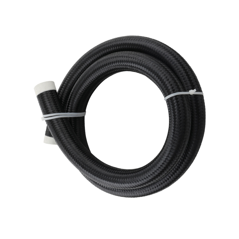 Black AN20 20-AN 20 Stainless Steel Nylon Braided Fuel Line Oil Hose 5 feet