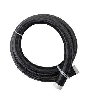 Black AN20 20-AN 20 Stainless Steel Nylon Braided Fuel Line Oil Hose 5 feet