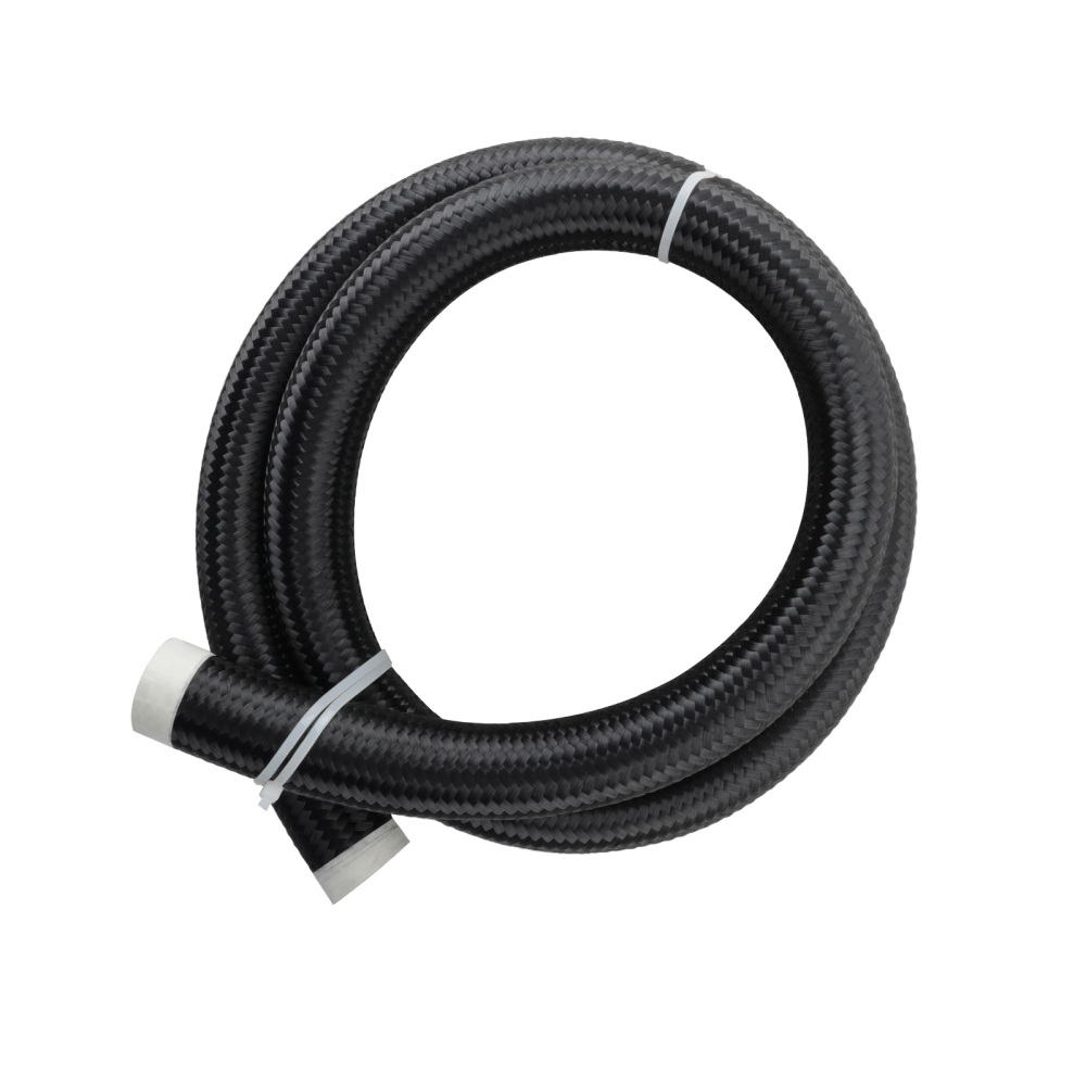 Black AN20 20-AN 20 Stainless Steel Nylon Braided Fuel Line Oil Hose 5 feet