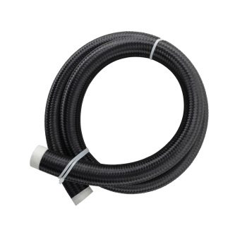 Black AN20 20-AN 20 Stainless Steel Nylon Braided Fuel Line Oil Hose 5 feet