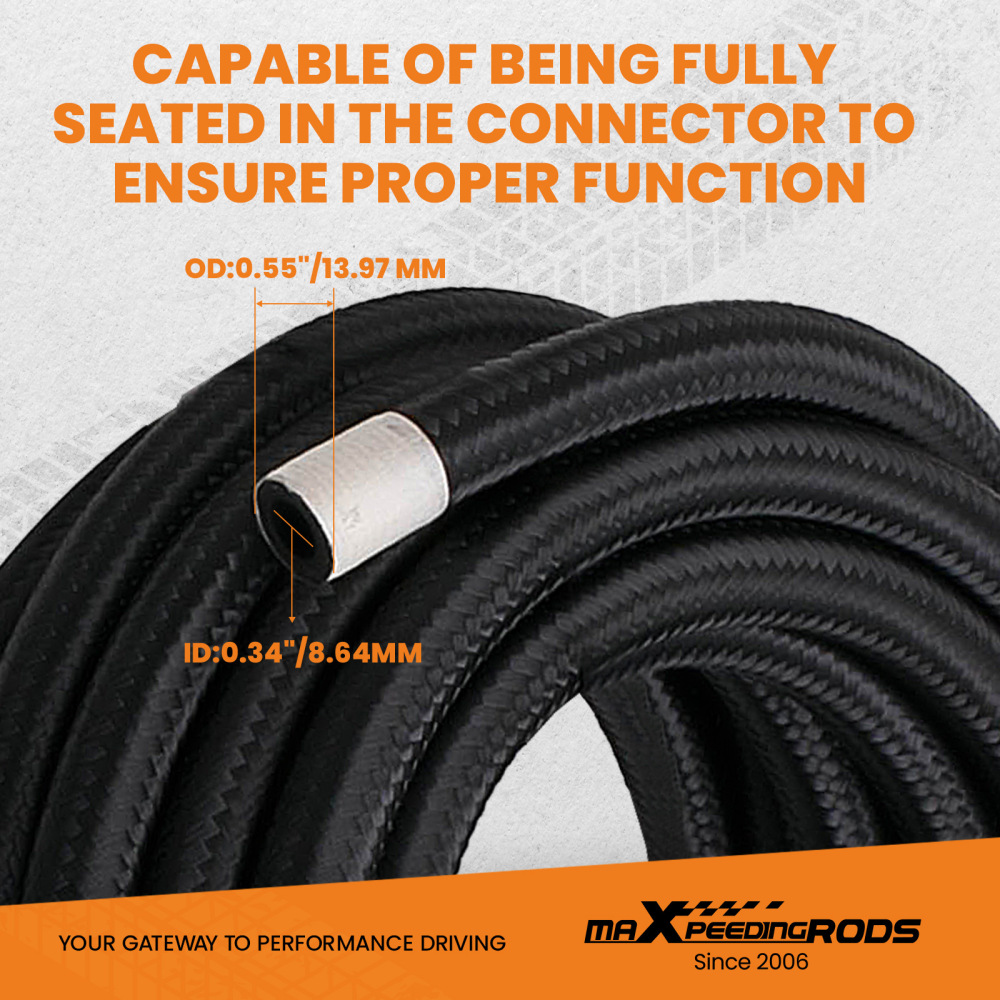 An6 6An 06An An-6Ptfe E85 Adattatore terminale per tubo flessibile dellolio combustibile 5M