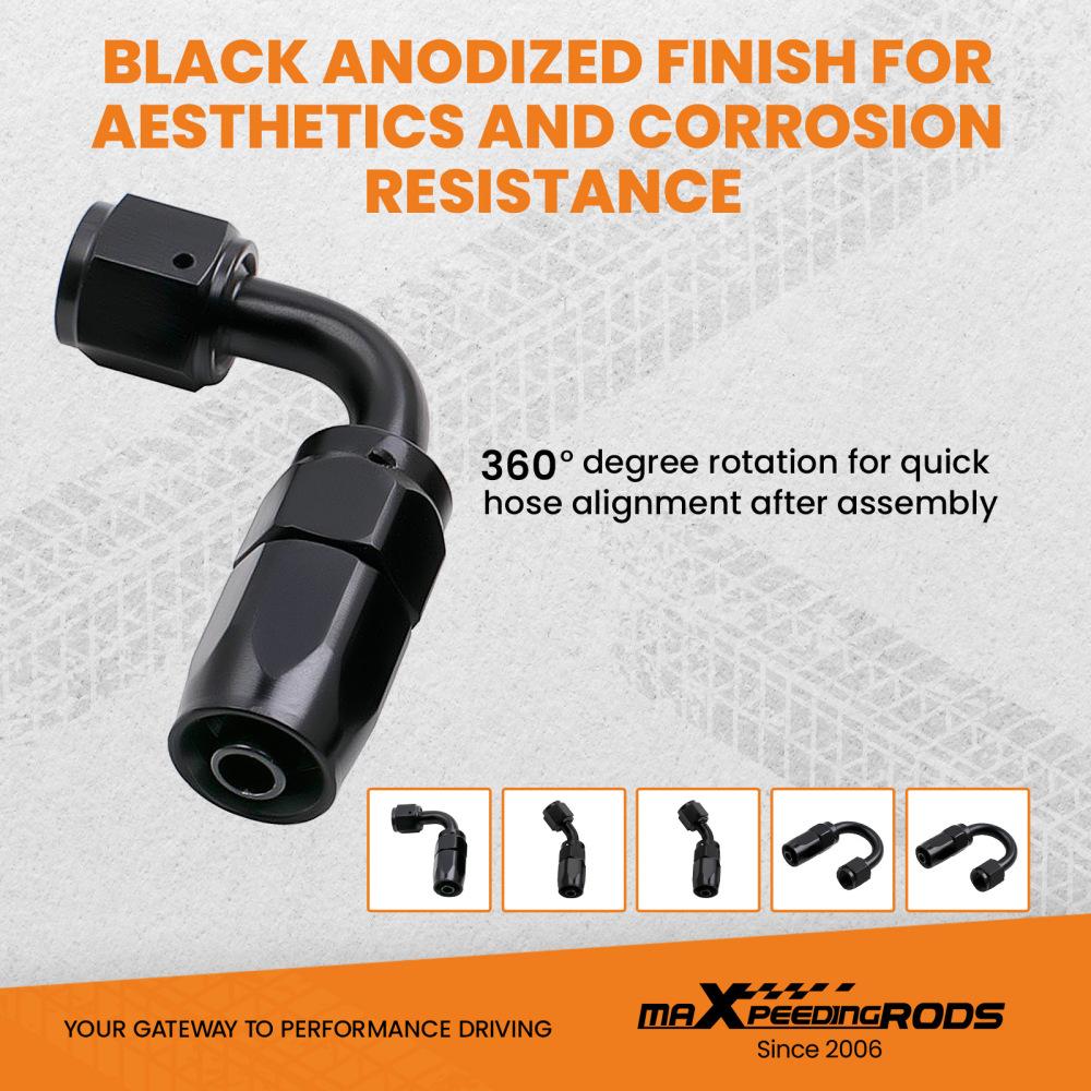 An6 6An 06An An-6Ptfe E85 Adattatore terminale per tubo flessibile dellolio combustibile 5M