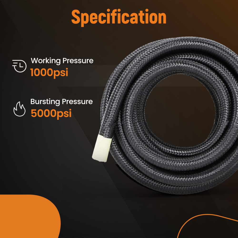 AN6 Reusable Swivel Fuel Hose Fitting Adapters + 5M oil fuel hose lines kit