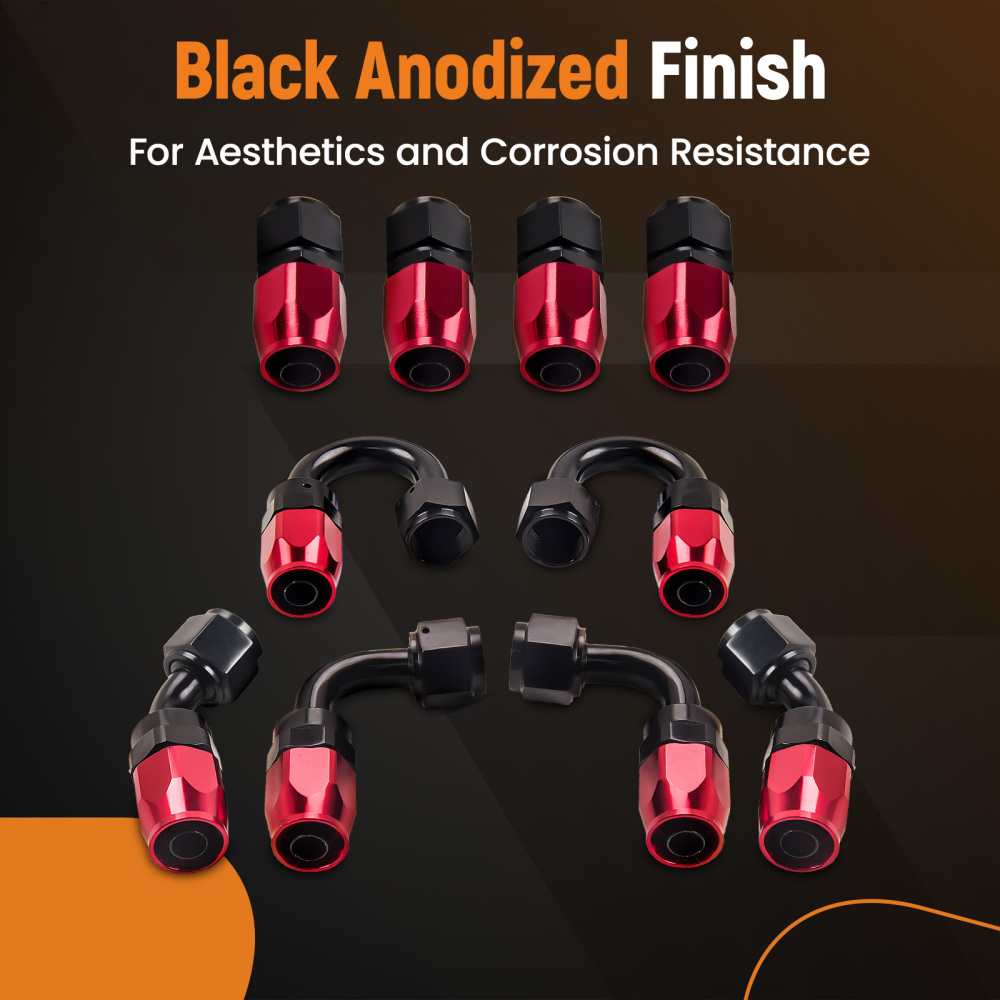 AN6 Reusable Swivel Fuel Hose Fitting Adapters + 5M oil fuel hose lines kit