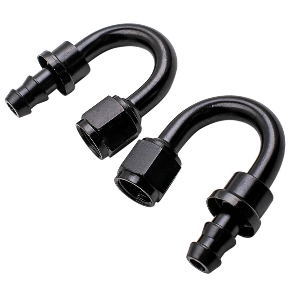 20Feet 6AN Stainless Steel Braided Fuel Line + 10PCS Push Lock Fitting Hose End