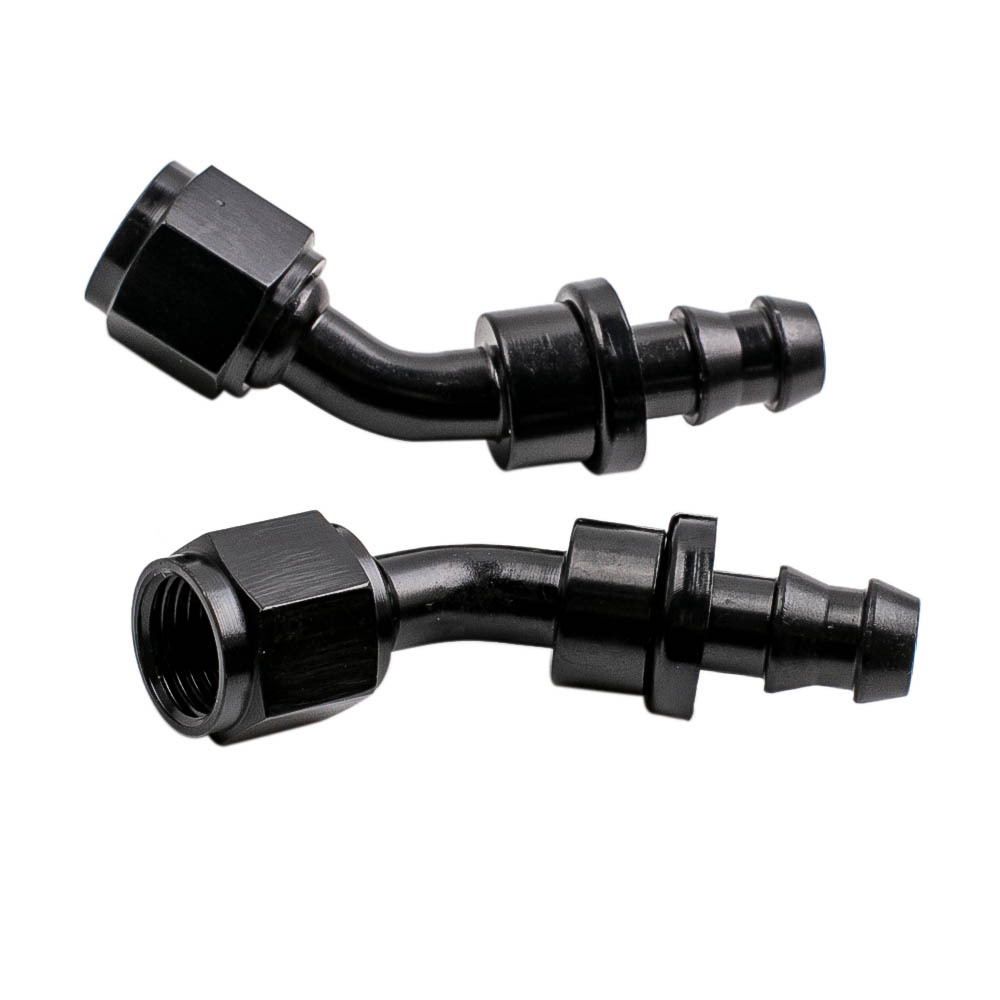 20Feet 6AN Stainless Steel Braided Fuel Line + 10PCS Push Lock Fitting Hose End