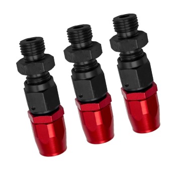 Adjustable Fuel Pressure Regulator Kit 100psi Guage -AN6 Fitting Safe Red Black