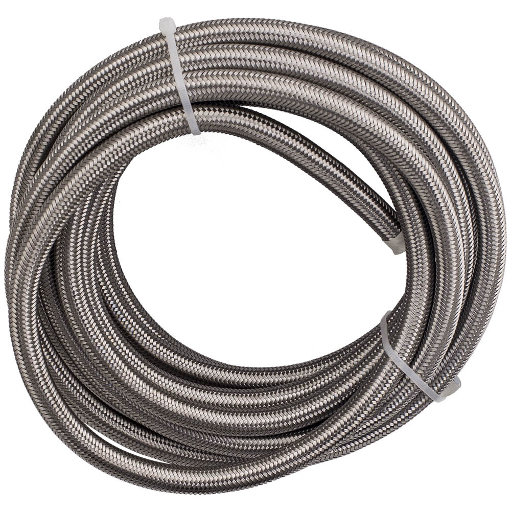 AN-8 AN8 Stainless Steel Fuel Line 20FT Fitting Hose End Ethanol Swivel Kit
