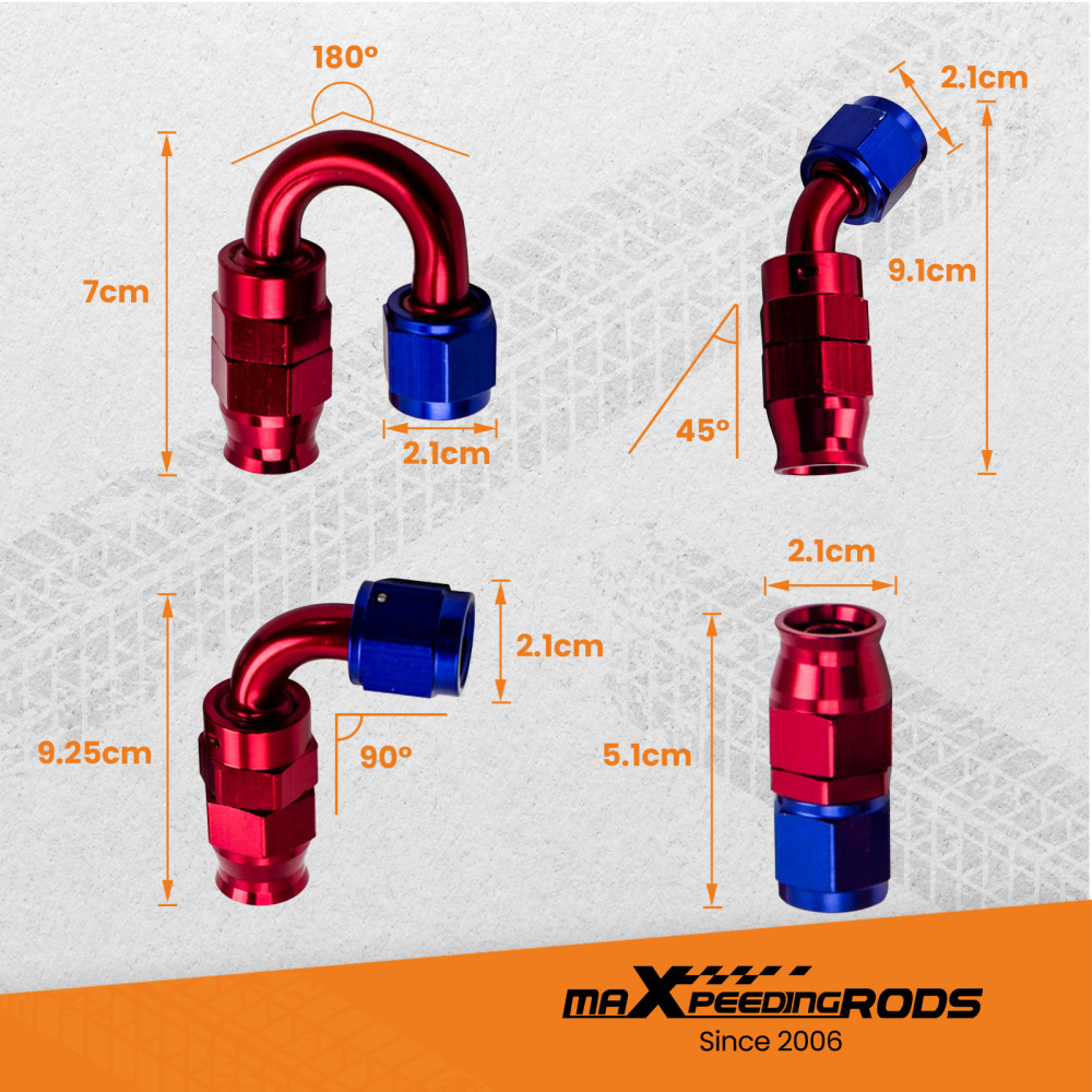 20FT 8AN AN8 PTFE Stainless Steel Braided Oil Gas Fuel Line + 10pcs Hose Kit
