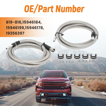 Braided Quick Fix Diesel Fuel Line Kit compatible for Chevy Silverado19356397 819-816