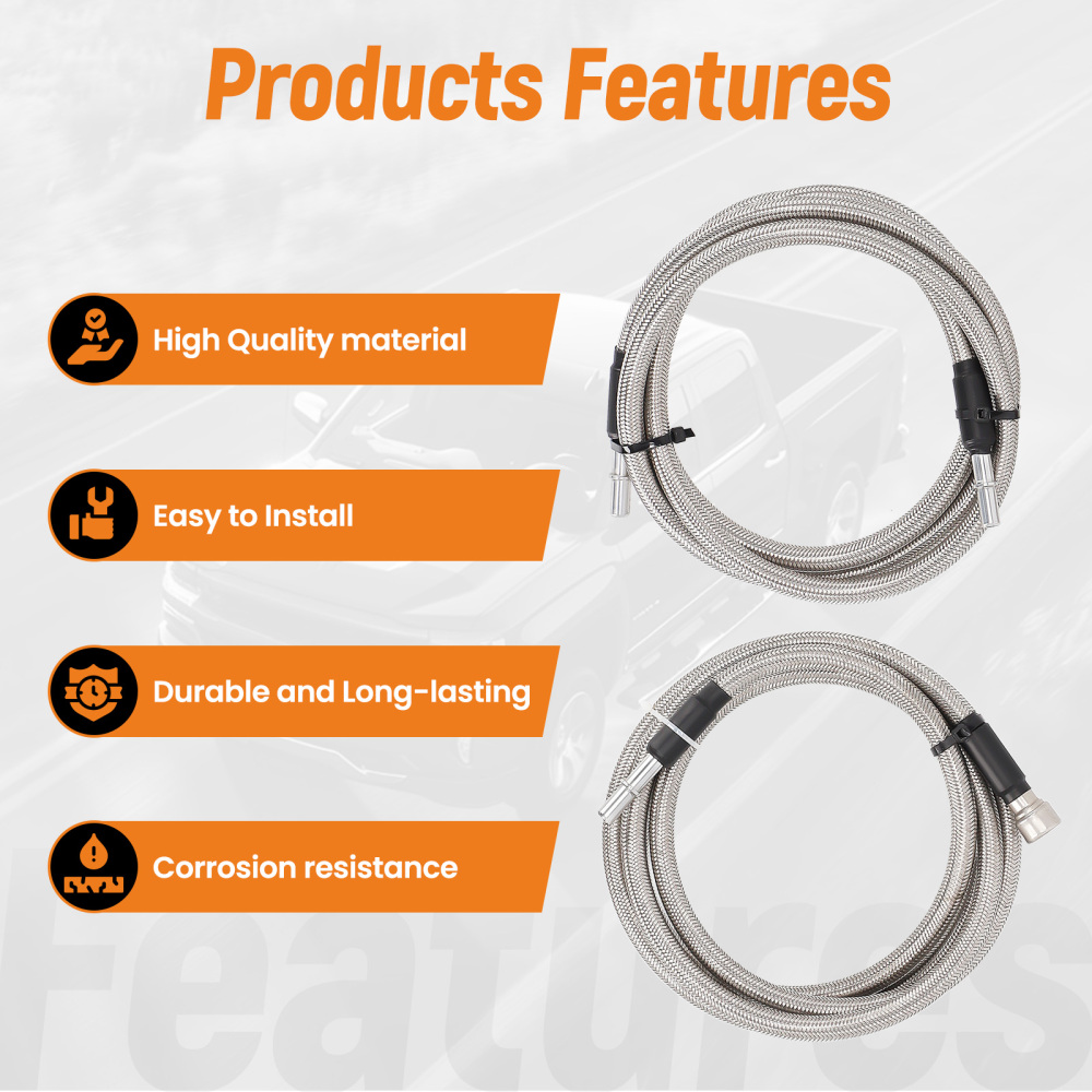 Braided Quick Fix Diesel Fuel Line Kit compatible for Chevy Silverado19356397 819-816