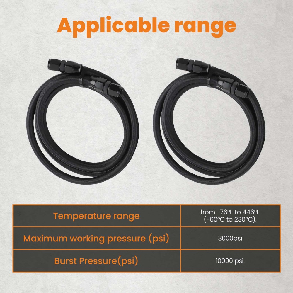 Automatic Transmission Cooler 6AN Hose Line Set compatible for GM 4L60E 4L65E TH350 TH400