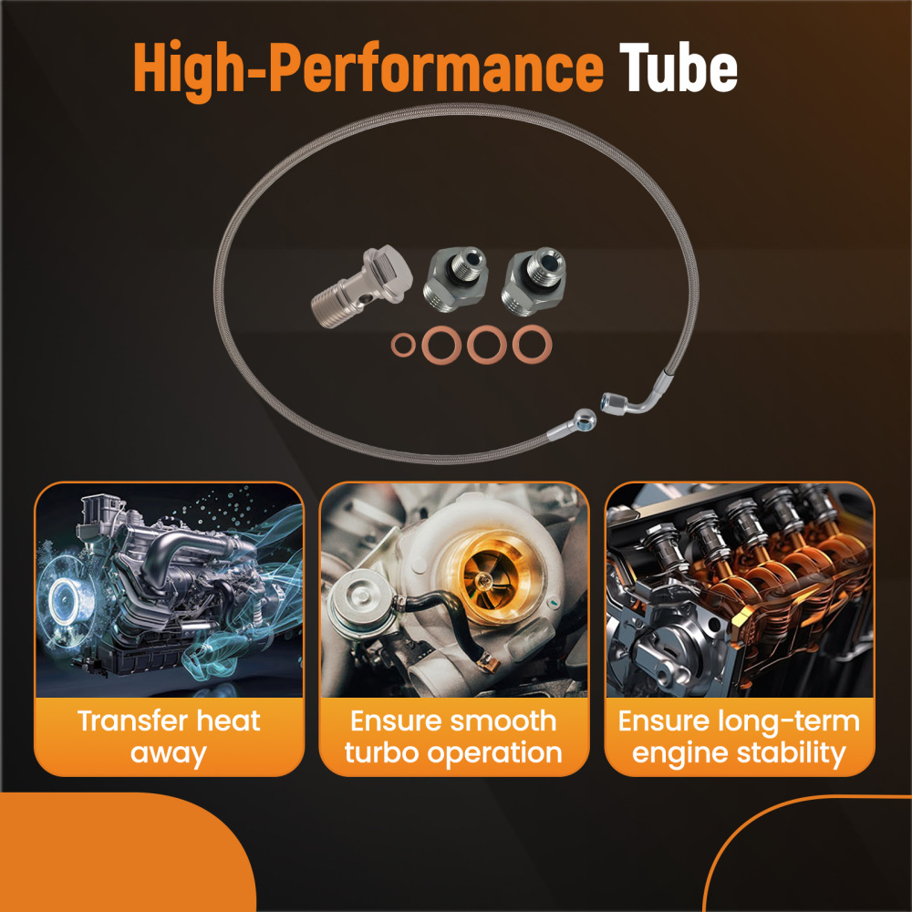 Turbo Supply Oil Feed Line compatible for VW Volkswagen Golf Jeta MK3 MK4 TDI 1994-2006