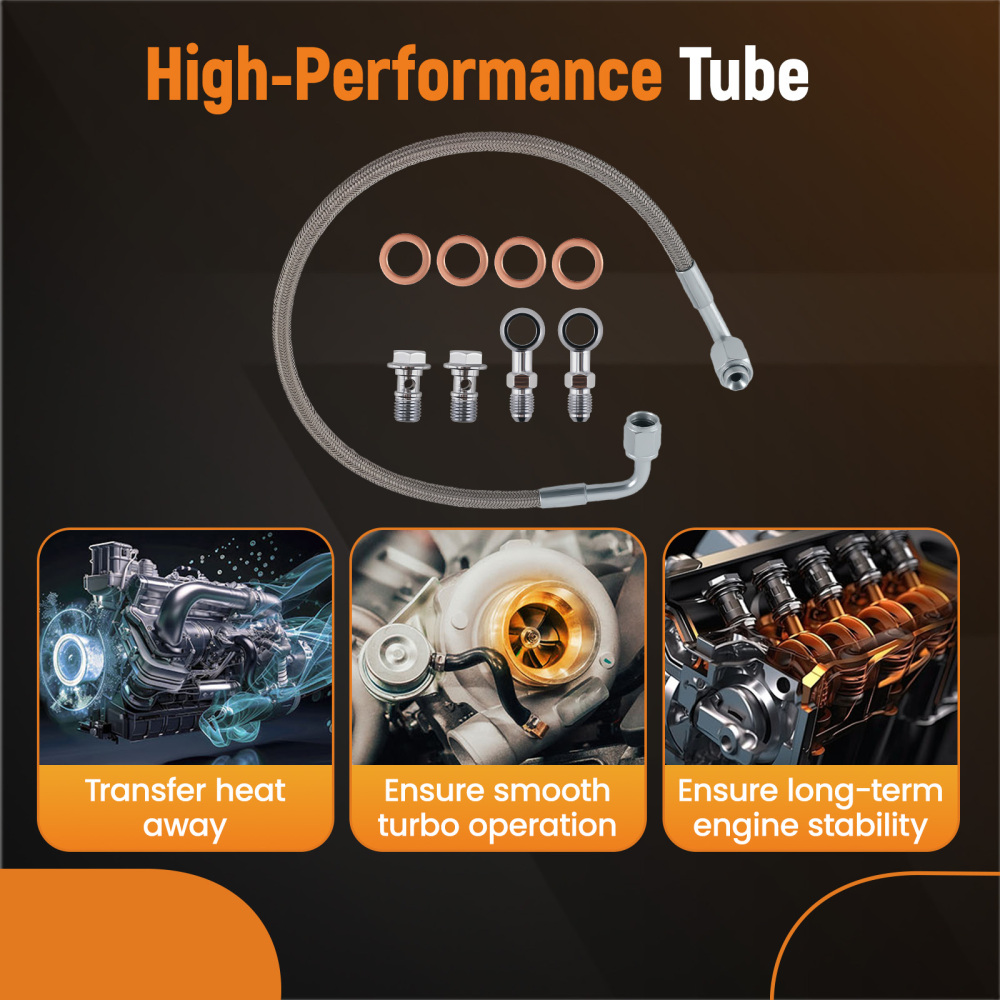 Turbocharger Feed Line Tube compatible for Mini Cooper S Clubman Countryman 2008-2016