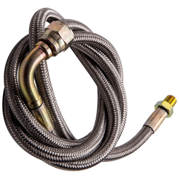 50 Braided Stainless Turbo Charge 1/8 Npt Oil Feed Line Fit T3 T3/T4 T4 T70