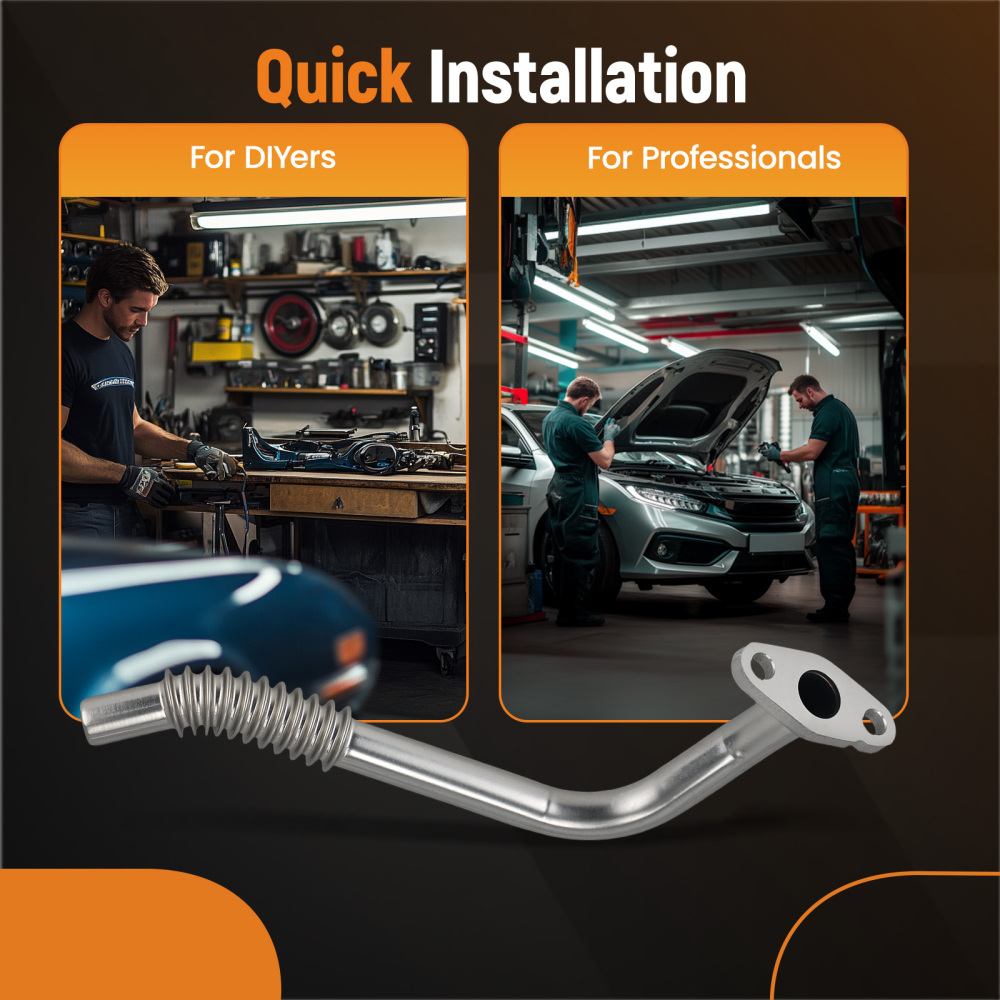 Turbo Oil Return Line Hose compatible for Mercedes-Benz 1.8L SLK250 E250 C250 L4 2710903280