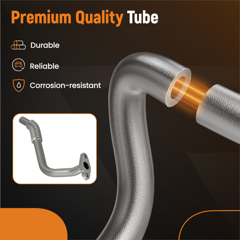 Turbo Oil Return Line Hose compatible for Mercedes-Benz 1.8L SLK250 E250 C250 L4 2710903280