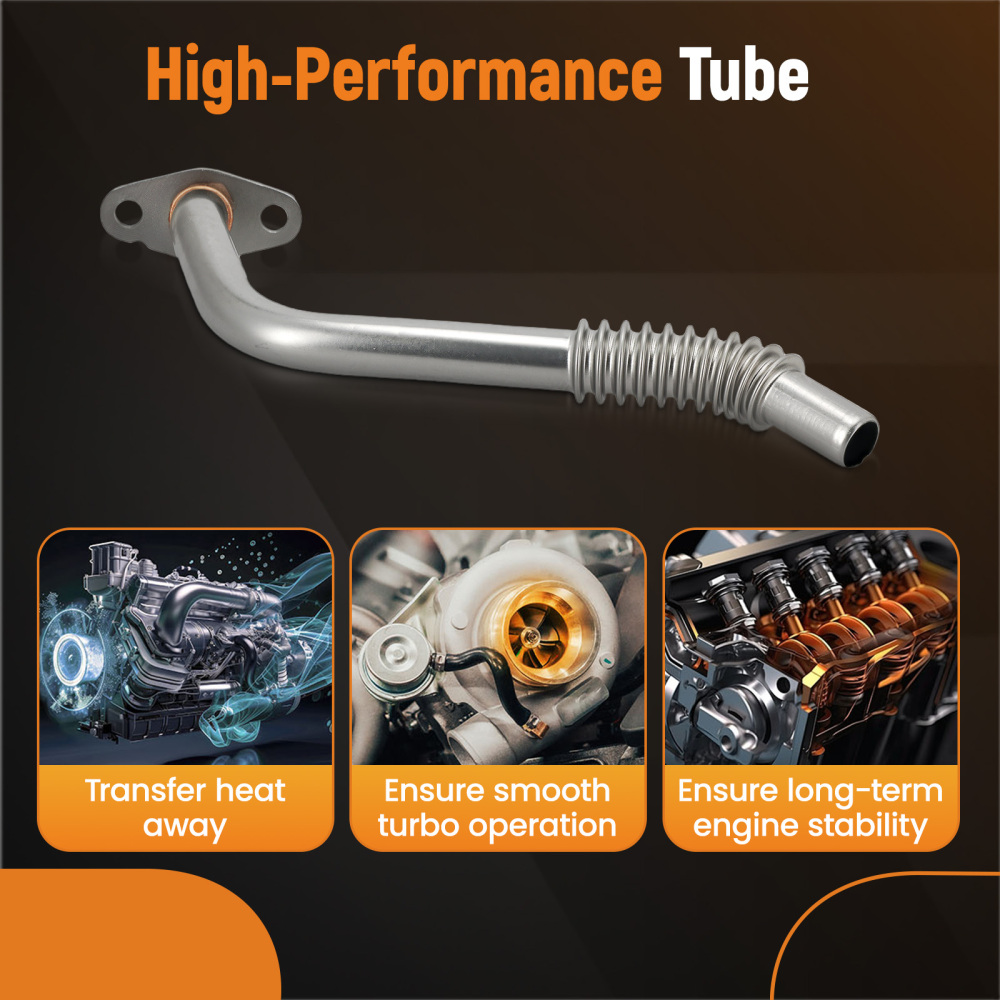 Turbo Oil Return Line Hose compatible for Mercedes-Benz 1.8L SLK250 E250 C250 L4 2710903280