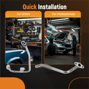 Turbo Oil Feed Return Line Kit compatible for Mercedes-Benz SLK250 C250 E250 1.8L 2011-2016