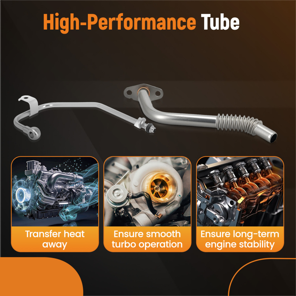 Turbo Oil Feed Return Line Kit compatible for Mercedes-Benz SLK250 C250 E250 1.8L 2011-2016