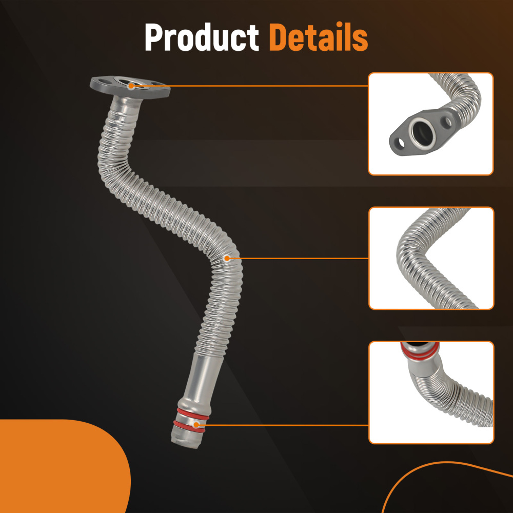 Turbo Oil Return Drain Line Tube compatible for Dodge Cummins Ram 2500 3500 5.9L Diesel