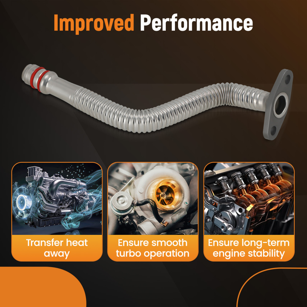 Turbo Oil Return Drain Line Tube compatible for Dodge Cummins Ram 2500 3500 5.9L Diesel