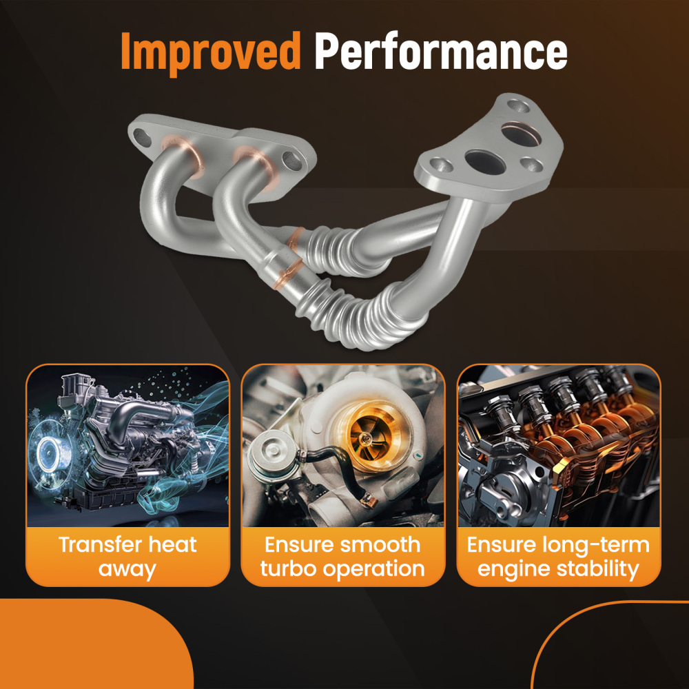 Engine Oil Cooler Line Pipe compatible for Lexus Toyota 3.5L 07-19 compatible for Sienna Venza RX450h