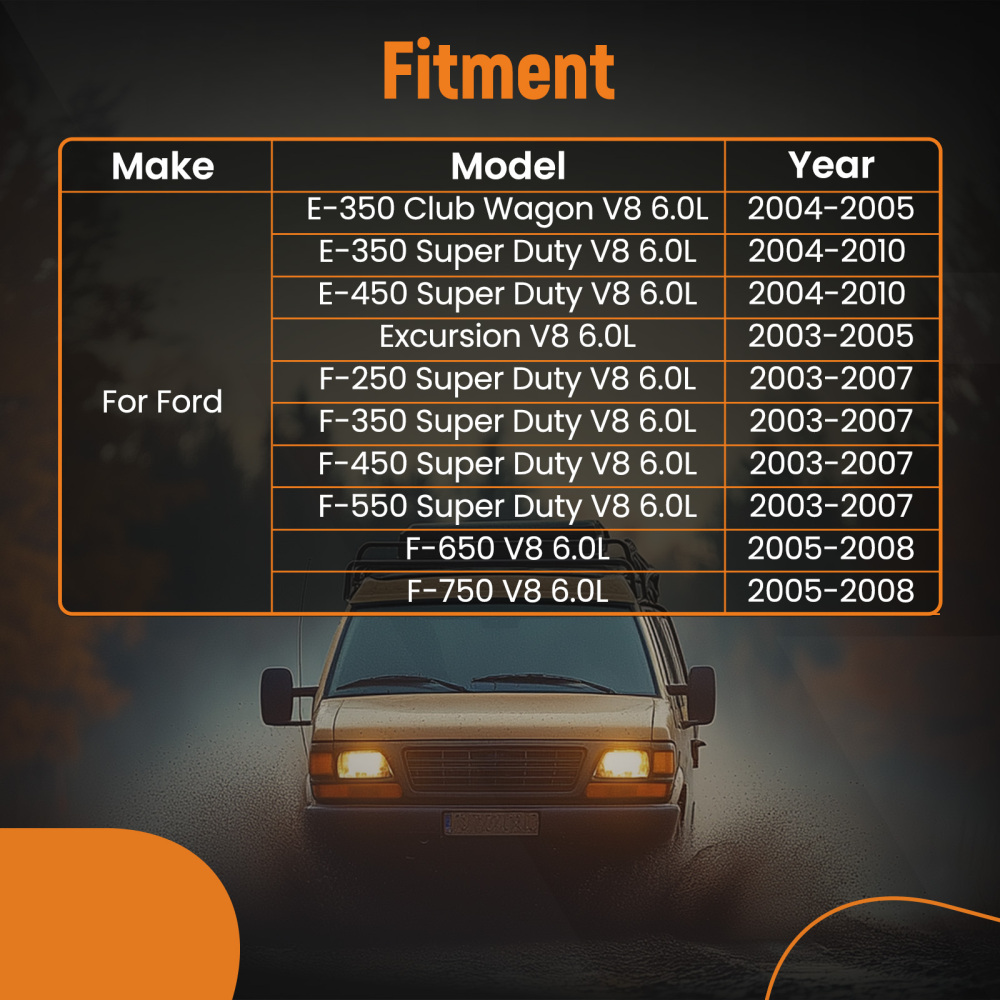 Turbocharger Oil Return Line compatible for Ford 2003-2007 6.0L Super Duty F-250 F350 F-450